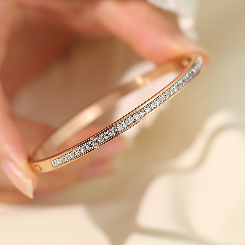 Zircon Bracelet For Women Stainless Steel Jewellery