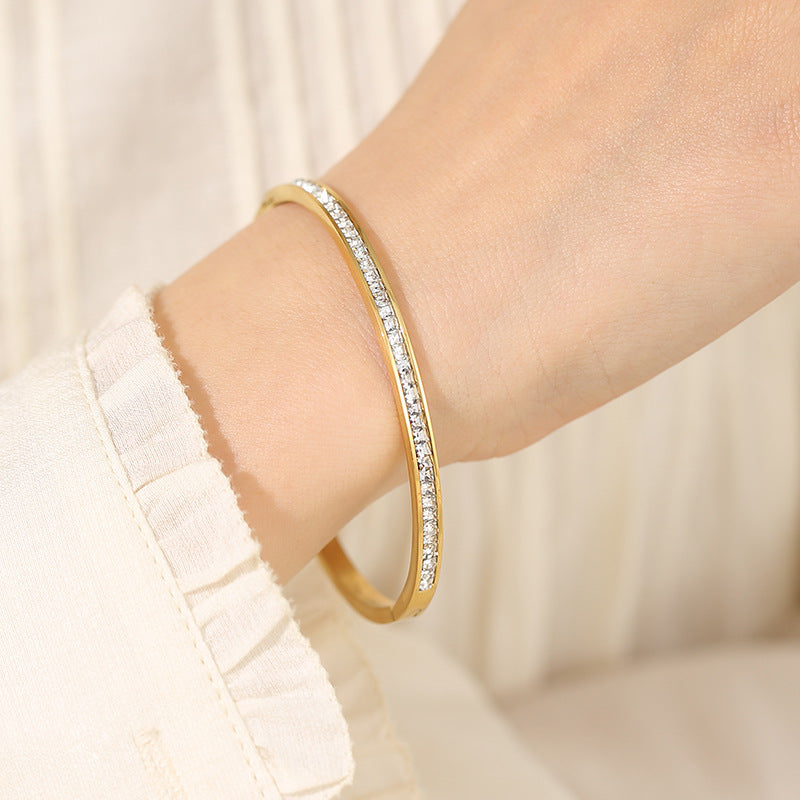 Zircon Bracelet For Women Stainless Steel Jewellery