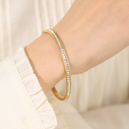 Zircon Bracelet For Women Stainless Steel Jewellery