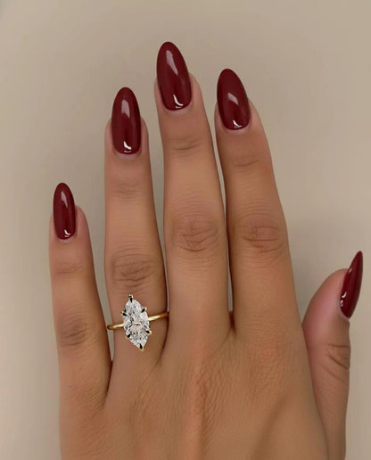 Marquise Ring CZ Stone Silver 925