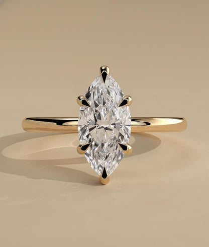 Marquise Ring CZ Stone Silver 925