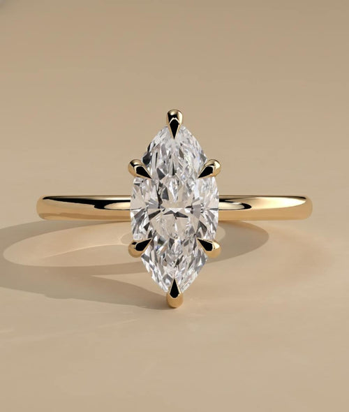 Marquise Ring CZ Stone Silver 925