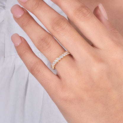 Marquise Full Eternity Ring Rose Gold
