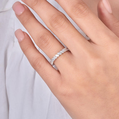 Marquise Full Eternity Band Ring - White
