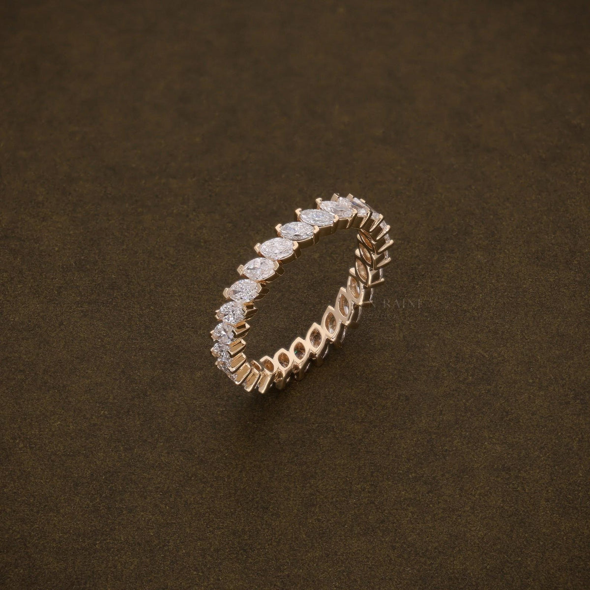 Marquise Full Eternity Ring Rose Gold