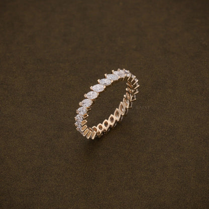 Marquise Full Eternity Ring Rose Gold