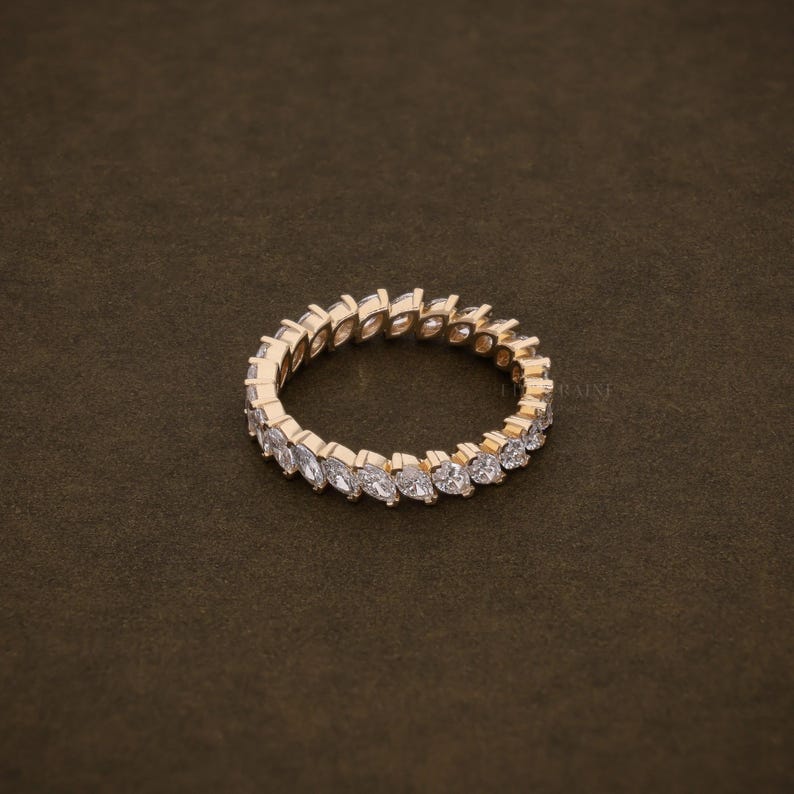 Marquise Full Eternity Ring Rose Gold
