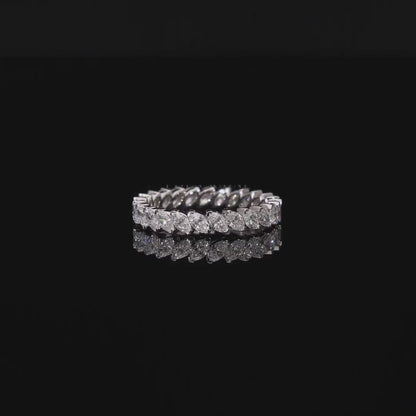 Marquise Full Eternity Band Ring - White